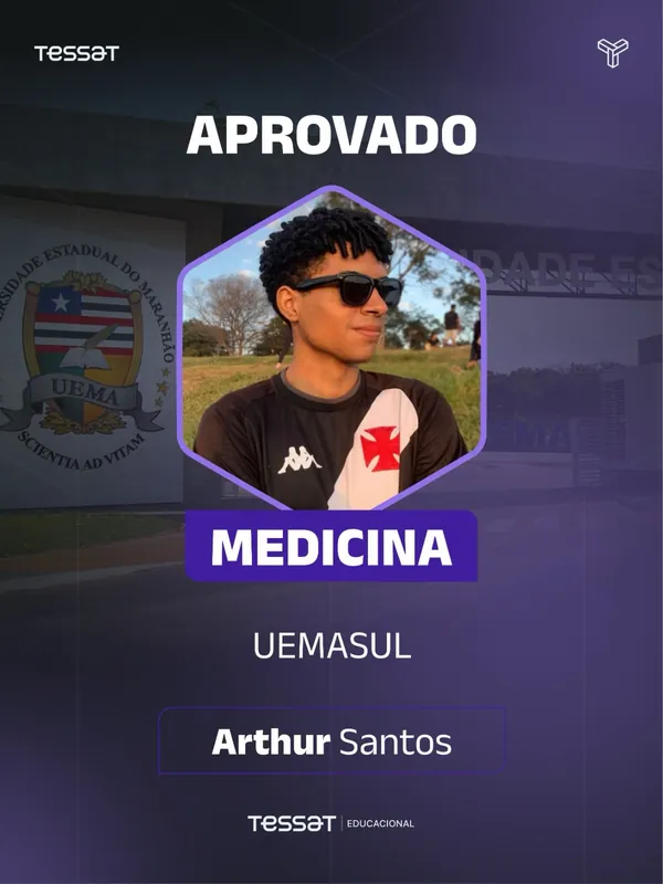 Arthur Santos, aprovado em Medicina na UEMASUL